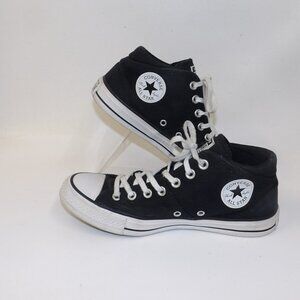 Chuck Taylor Converse All Stars High Top Black White Canvas Sneakers - Womens 9